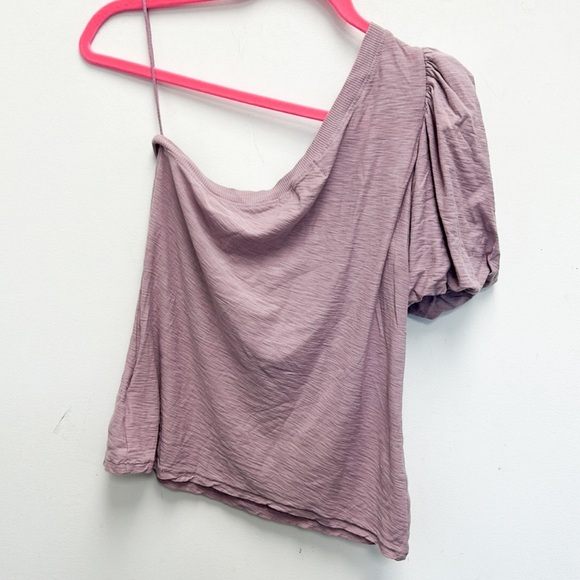 Nation LTD Raine puff sleeve one shoulder tee - Picture 3 of 5